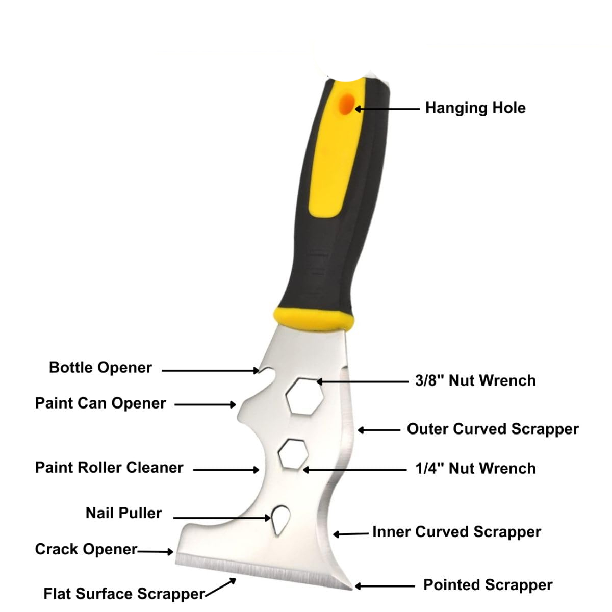 Gambar produk CATWERN 12in1 Kape Cat Keramik Paint Scraper Removal With Hammer End - C10