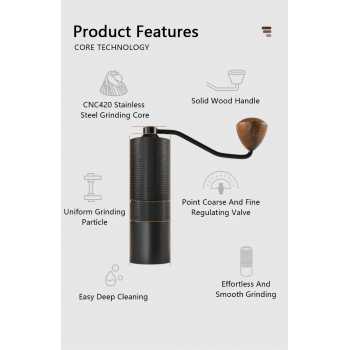 Gambar produk IZL Alat Penggiling Kopi Manual Seven Angle Grinding Coffee CNC - 8058