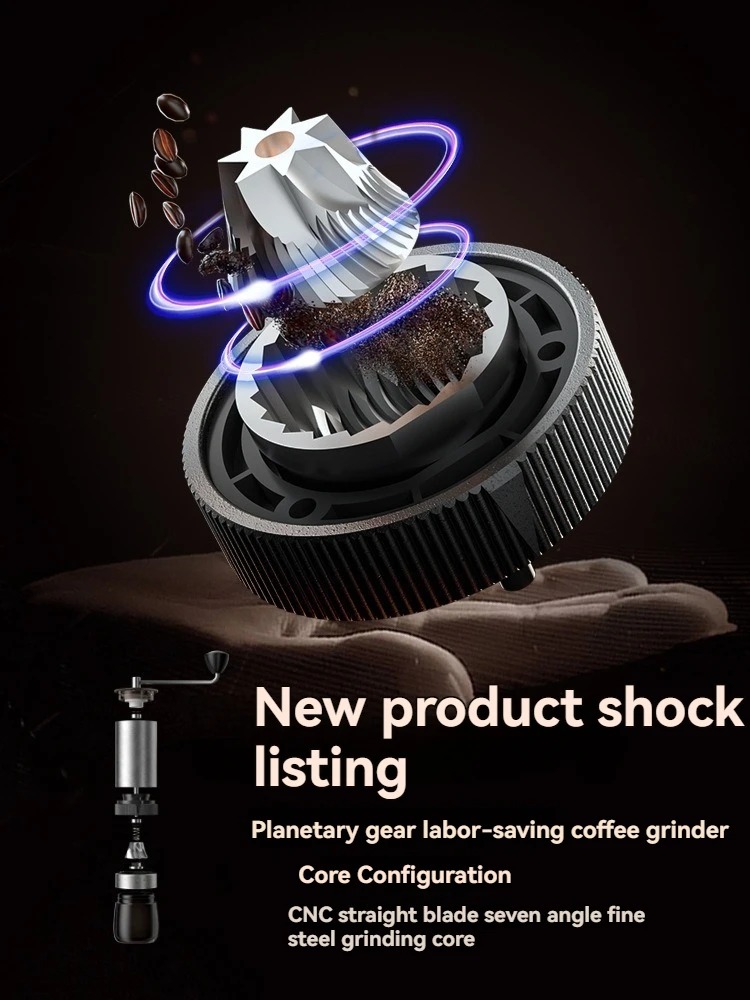 Gambar produk IZL Alat Penggiling Kopi Manual Coffee Grinder Seven Cornered Steel - I-88