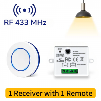 FMA Mini Smart Switch RF433 No Wiring AC85-240V with SOS Kit - F433