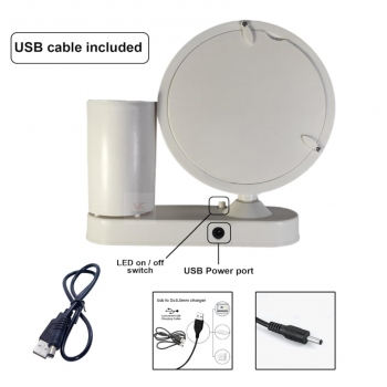 Gambar produk VENTURE Cermin Foto Magic Mirror Photo Frame LED with Pen Holder - B0F6