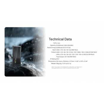 Gambar produk NITECORE Power Bank PD QC Carbon Fiber IPX7 Dual USB 22.5W 10000mAh - NB Plus