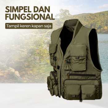 Gambar produk Deukio Rompi Pancing Fishing Vest Quick Dry Jacket XL - GDS09