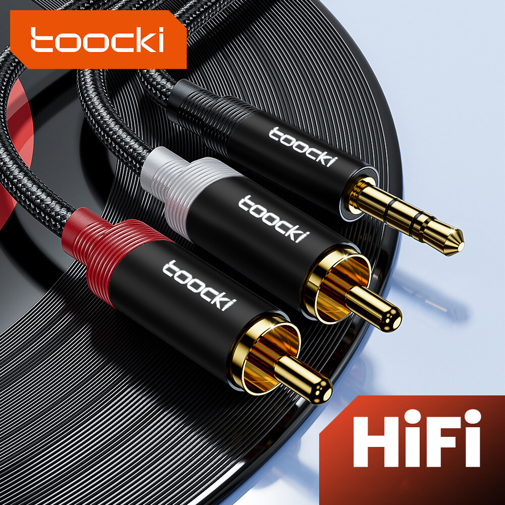 Gambar produk Toocki Kabel Audio Jack 3.5mm to Dual RCA Splitter Stereo Surround 1M - TYPX4-MY
