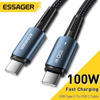 Gambar produk ESSAGER Sunset Kabel Data USB Type C to Type C Fast Charging 100W - EXCTT1-CG03