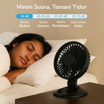Gambar produk Tonewan Kipas Angin Meja Desk Fan USB 4.3 Inch - F2