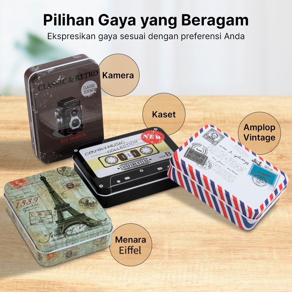 Gambar produk Jumidor Kotak Tempat Rokok Cigarettes Cases Creative Design Tinplate Menara Eifel - JM-1974