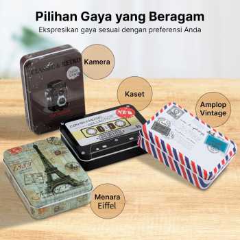 Gambar produk Jumidor Kotak Tempat Rokok Cigarettes Cases Creative Design Tinplate Menara Eifel - JM-1974