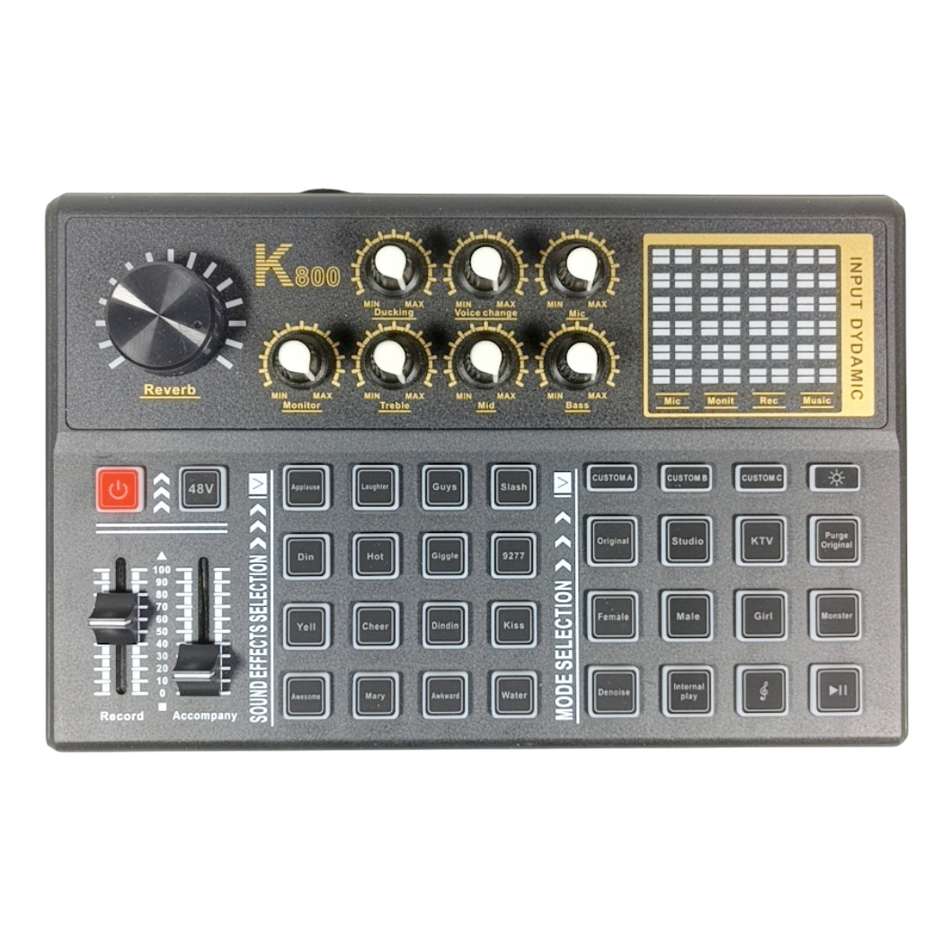 Gambar produk LEEDOAR Mixer Audio External Sound Card Live 16 Effect - K800