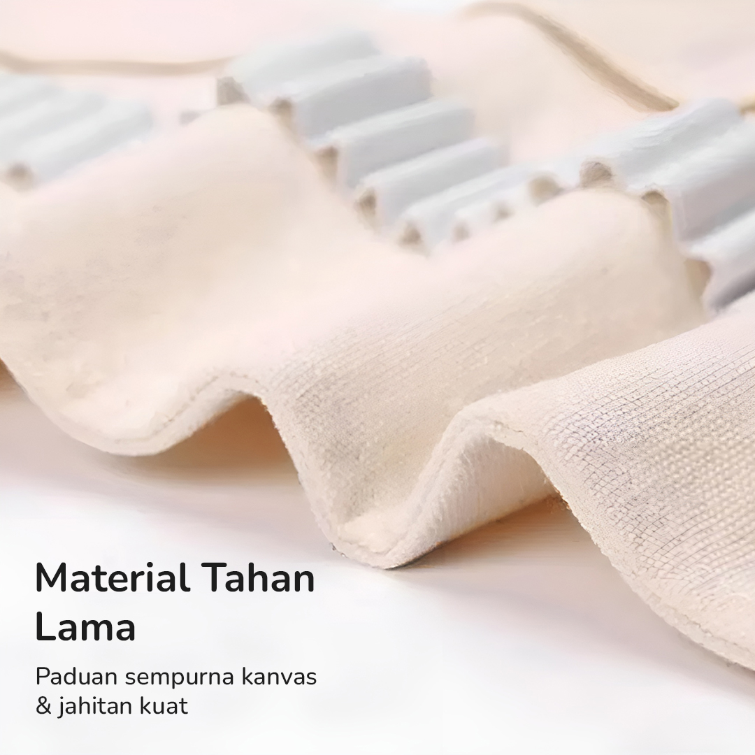 Gambar produk MARCO Bohemian Tas Tempat Pensil Gulung Canvas 48 Slot 20.5x56cm - EN-71