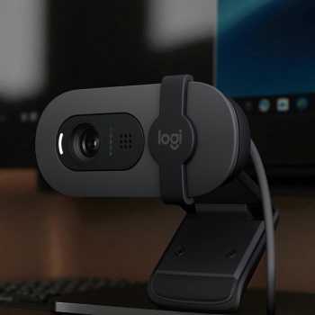 Logitech Webcam Mini Full HD 1080P with Omni-Directional Microphone - Brio 100