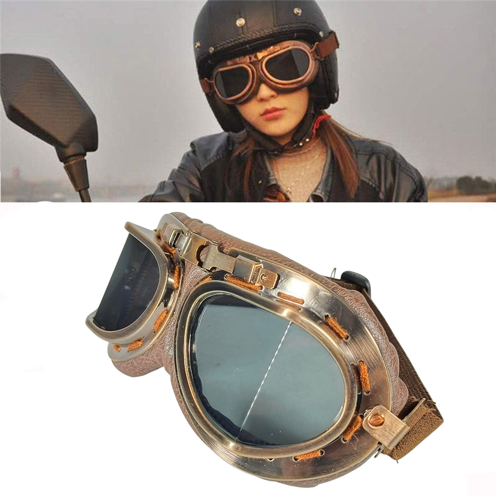 Gambar produk MOORE Kacamata Motor Motorcycle Safety Goggles Foldable Vintage - M10