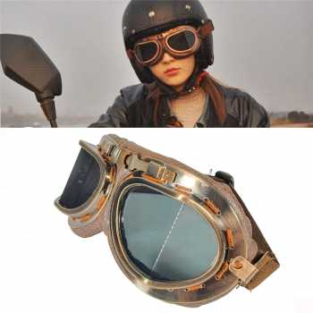 MOORE Kacamata Motor Motorcycle Safety Goggles Foldable Vintage - M10