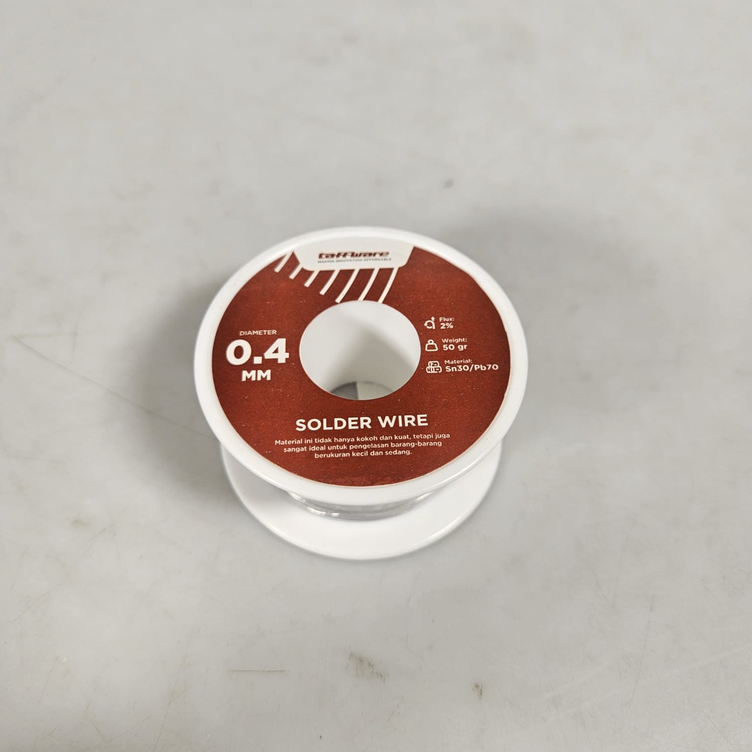 Gambar produk Taffware Kawat Timah Solder Sn30/Pb70 50gr 0.4mm