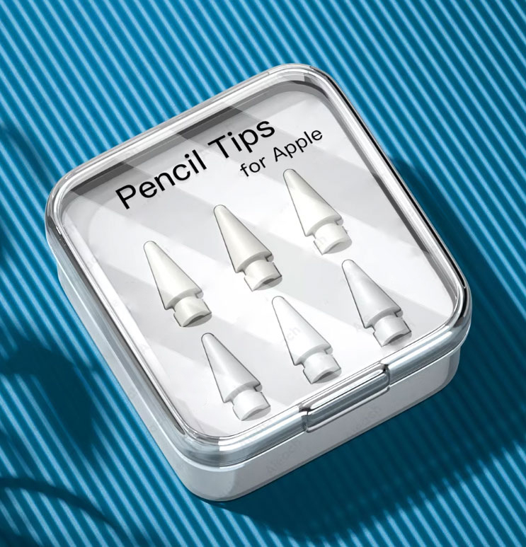Gambar produk AIEACH Apple Pencil Tip Replacement Hard HB Nib 1st 2nd 6 PCS - HB6