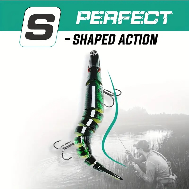 Gambar produk BASSLER Umpan Pancing Ikan Lifelike Fish Bait Lure 8 Section 13cm 18g - BS100