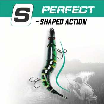 Gambar produk BASSLER Umpan Pancing Ikan Lifelike Fish Bait Lure 8 Section 13cm 18g - BS100
