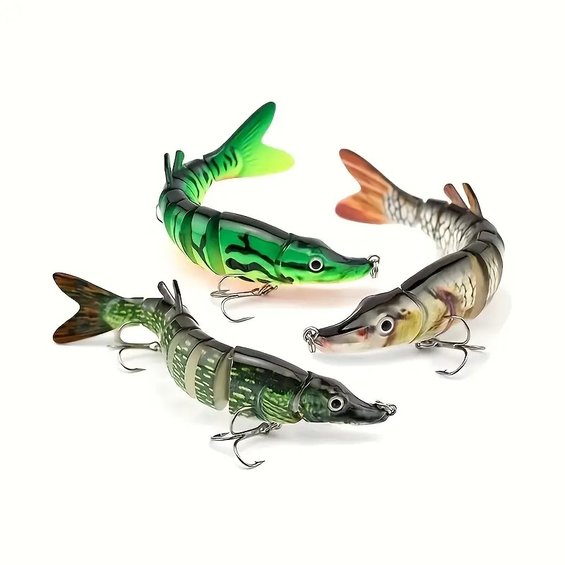 Gambar produk BASSLER Umpan Pancing Ikan Lifelike Fish Bait Lure 8 Section 13cm 18g - BS100