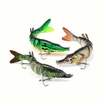 Gambar produk BASSLER Umpan Pancing Ikan Lifelike Fish Bait Lure 8 Section 13cm 18g - BS100