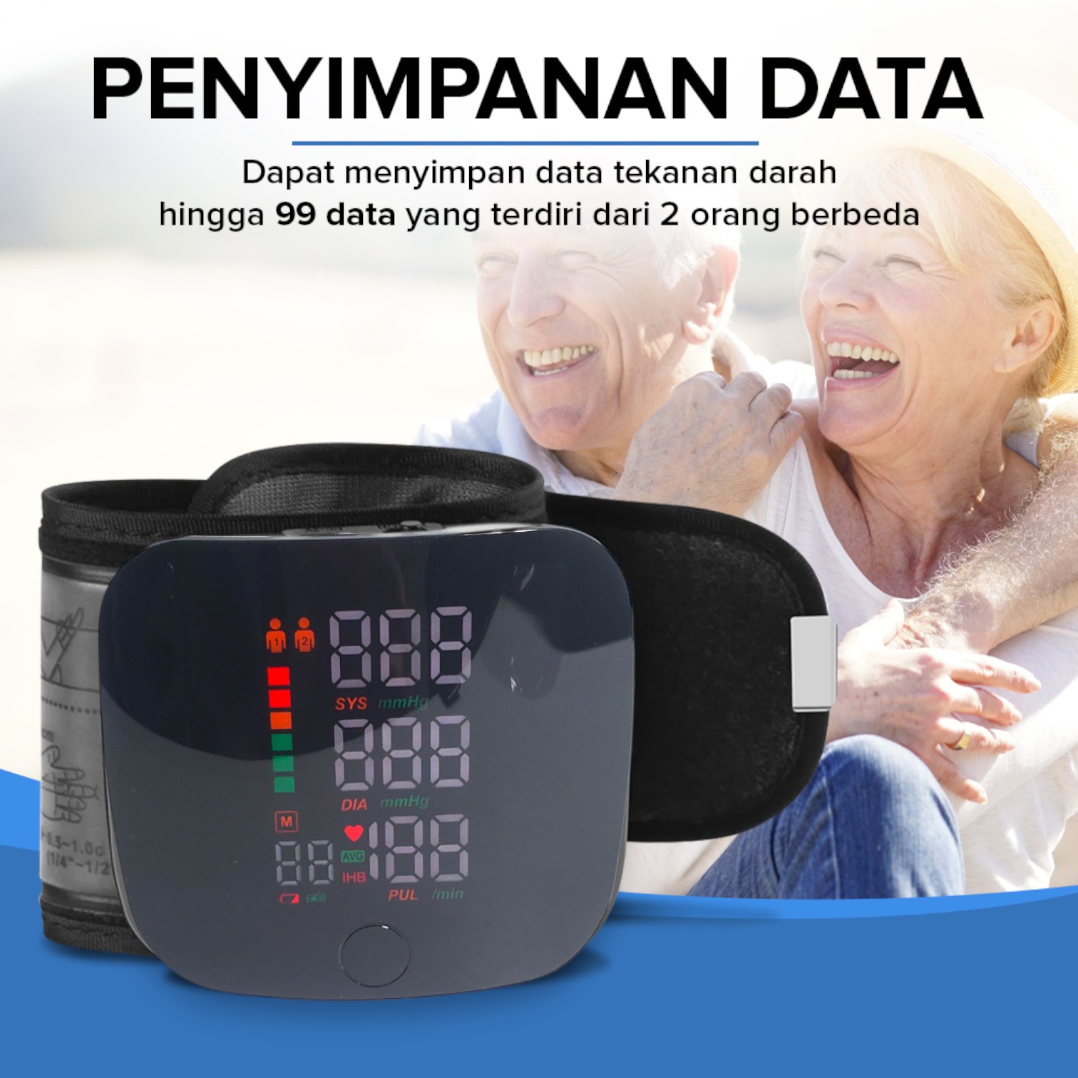 Gambar produk TaffOmicron Tensimeter Digital Pengukur Tekanan Darah Indonesian Voice - A01