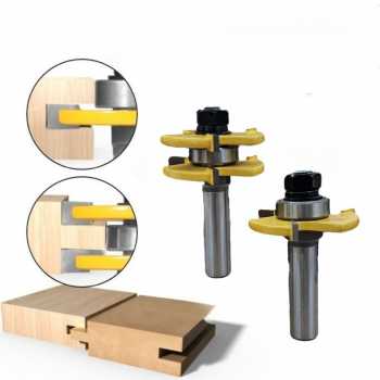 Yumun Mata Profil Kayu Tongue and Groove Milling Cutter 12.7mm 2 PCS - YTG