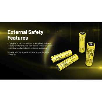 Gambar produk NITECORE Baterai 21700 High Performance Battery 20A 5500mAh IPX6 - NL2155HP