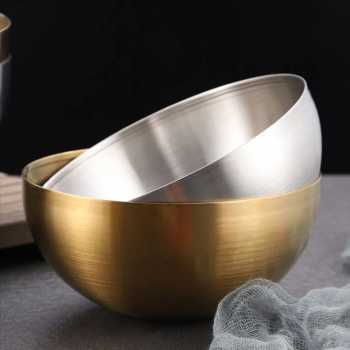 Gambar produk ALRY Mangkuk Mie Salad Stainless Steel Korean Style Noodle Soup Bowl 20cm - ZX-304