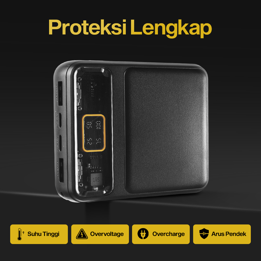 Gambar produk Yaika Power Bank 20000mAh Fast Charging 4in1 Cable Dual USB Port - BA-1699