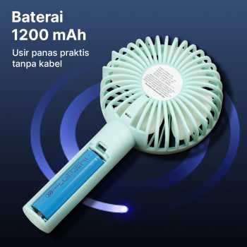 Gambar produk LivingSmart Kipas Angin Portable Genggam USB Mini Cooling Fan 1200mAh - SS-2