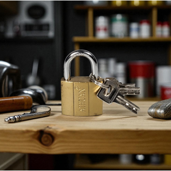 Gambar produk AI HUAN QASEM Gembok Rumah Anti Maling Padlock Hardened Steel 32mm - IDP