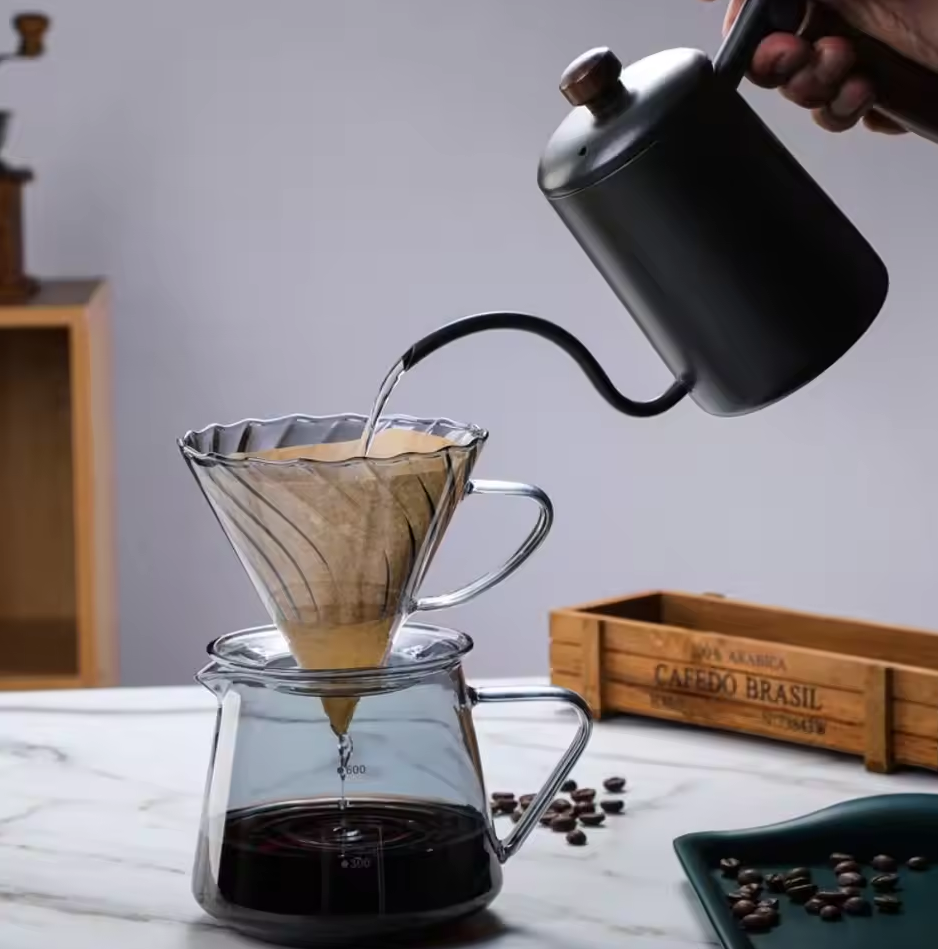 Gambar produk WURJO Filter Penyaring Kopi V60 Coffee Dripper Borosilicate 1-2 Cup - WJ2