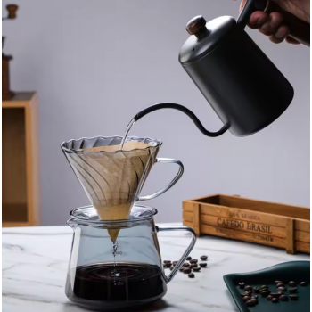 Gambar produk WURJO Filter Penyaring Kopi V60 Coffee Dripper Borosilicate 1-2 Cup - WJ2