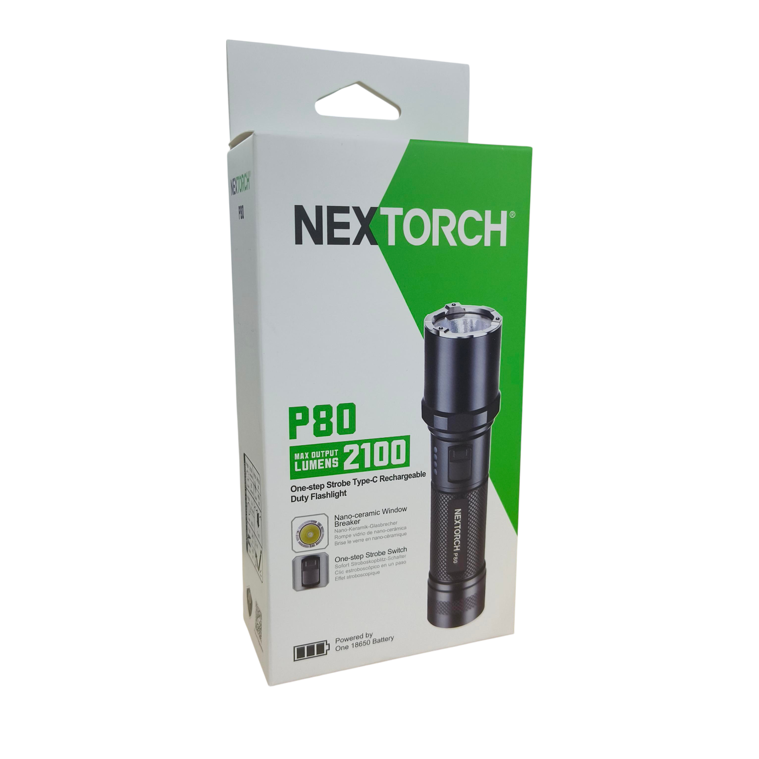 Gambar produk NEXTORCH Senter LED Flashlight USB Rechargeable 2100 Lumens - P80