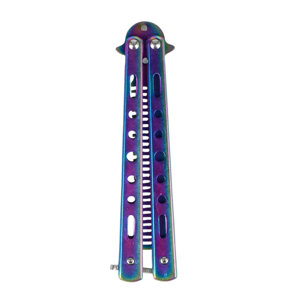 Gambar produk KNIFEZER Sisir Lipat Besi Butterfly Balisong Training Knife 220mm - JL07