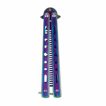 Gambar produk KNIFEZER Sisir Lipat Besi Butterfly Balisong Training Knife 220mm - JL07