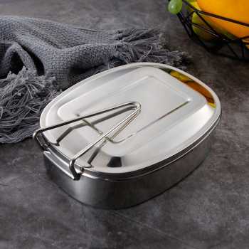 Gambar produk TaffHOME Kotak Makan Lunch Box Double Layer Stainless Steel 410 950ml - TR-95