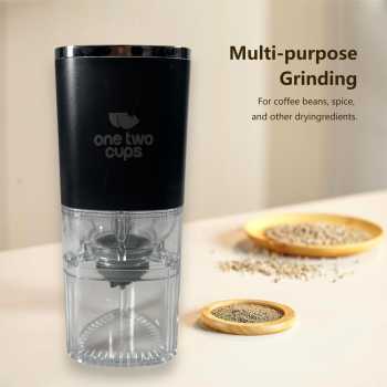 One Two Cups Penggiling Kopi Elektrik Coffee Grinder Adjustable 155ml - ZT-003