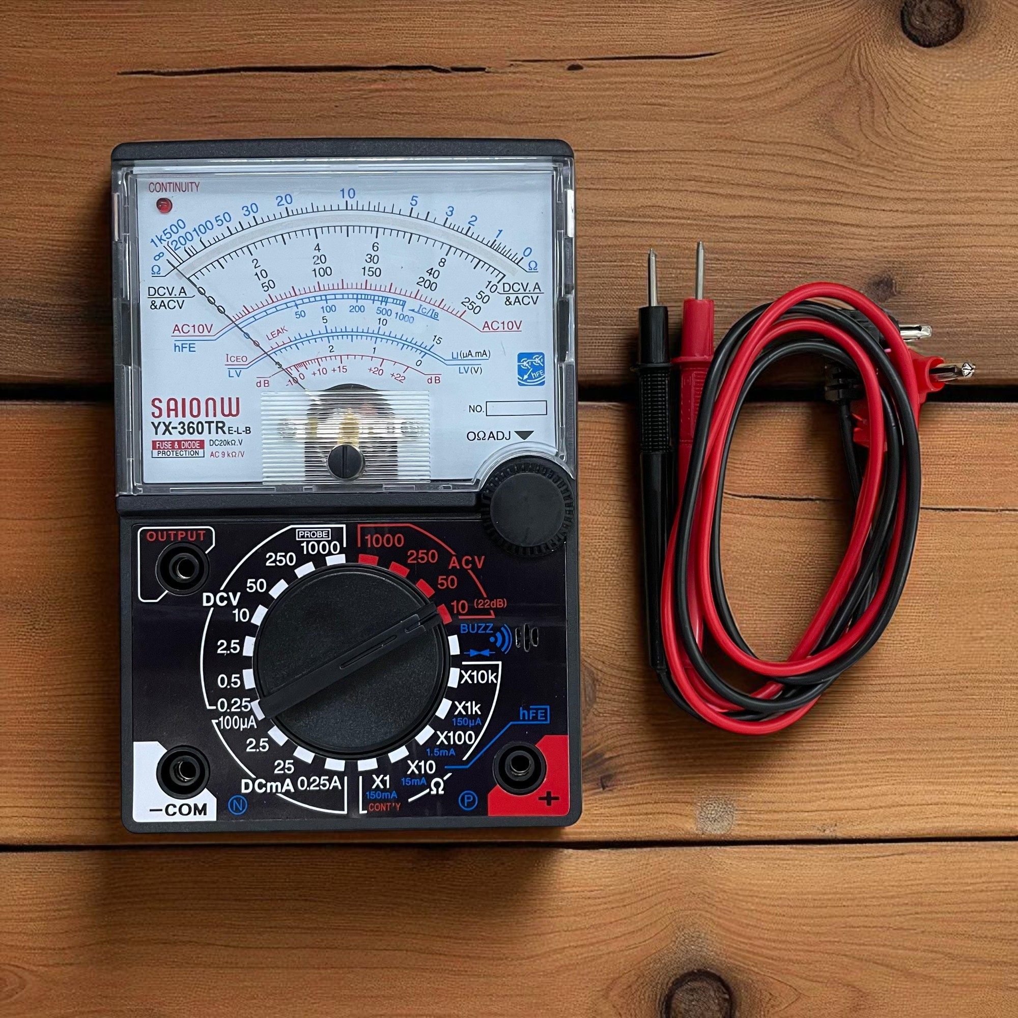 Gambar produk SAIONW Multimeter Multitester Analog Mini Pointer Display - YX-360TRELB
