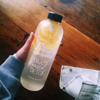 Gambar produk LAMHANDA Botol Minum Plastik Detox Infused Water Bottle BPA Free 1L - QWF236