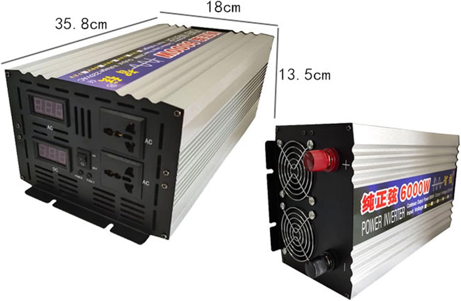 Gambar produk BEZAX Power Inverter Mobil Pure Sine Wave DC 60V to AC 220V 6000W - BZX27DK