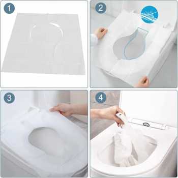 Gambar produk Goodern Cover Dudukan Toilet Disposable Flushable Paper Seat Cover 250 Lembar - INU155