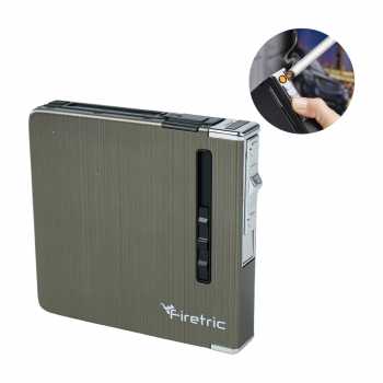 Firetric Kotak Rokok Cigarette Case 20 Slot dengan Korek Elektrik - MK073