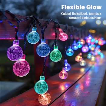 Gambar produk MUFAVA Lampu Hias String Lights Solar Panel 50 LED 7M - S32