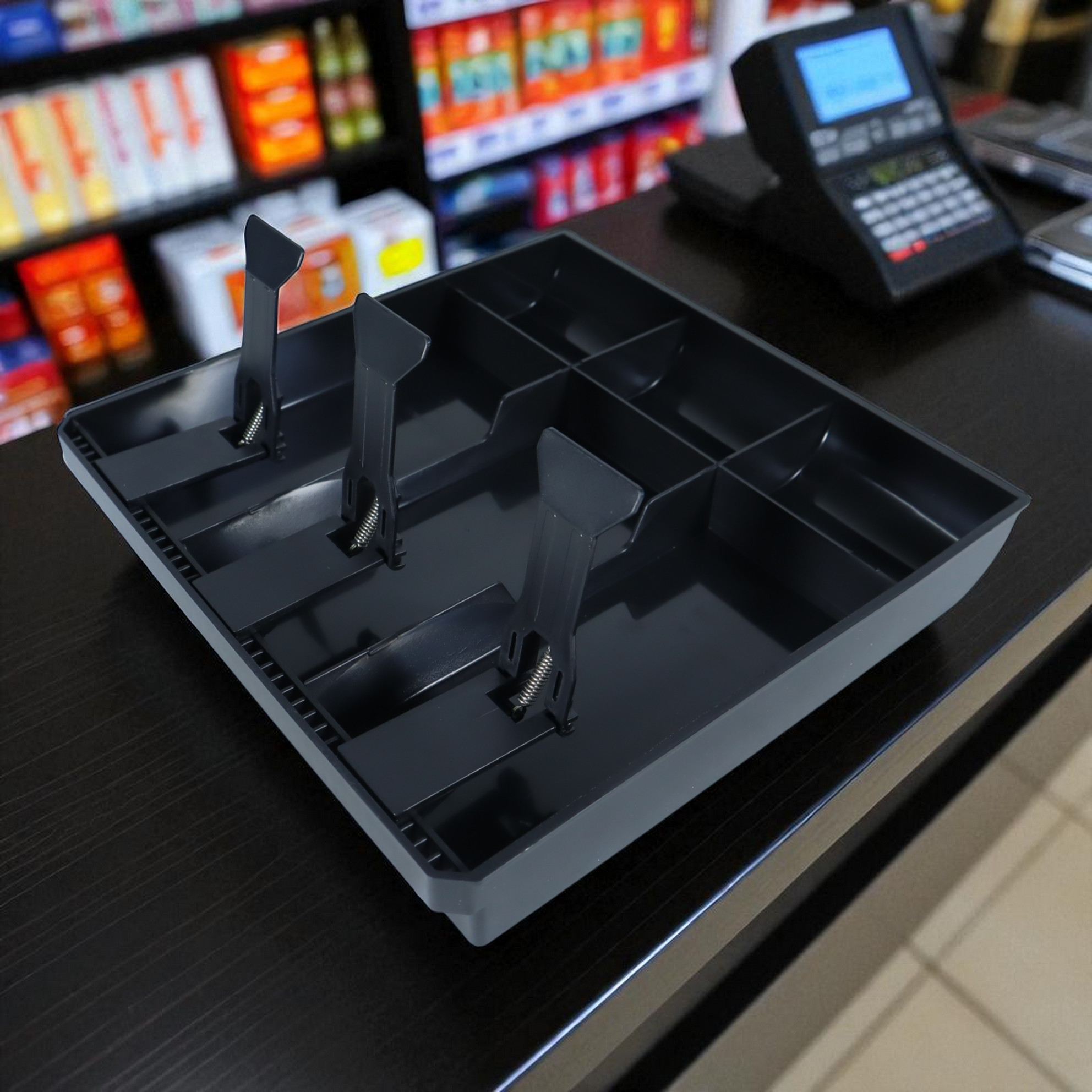 Gambar produk FED Laci Uang Kasir 3 Sekat Plastik Coin Cash Drawer Tray - INU146