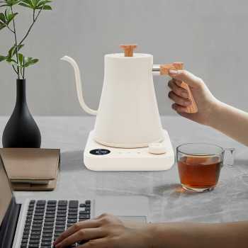 Gambar produk RYZN Teko Listrik Kopi Pemanas Air Leher Angsa Pour Over 1200W 900ml - KT90 Pro