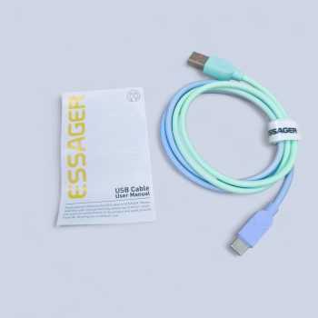 Gambar produk ESSAGER Kabel Data Type C Multifungsi Fast Charging Braided 7A 1M - ES-X73