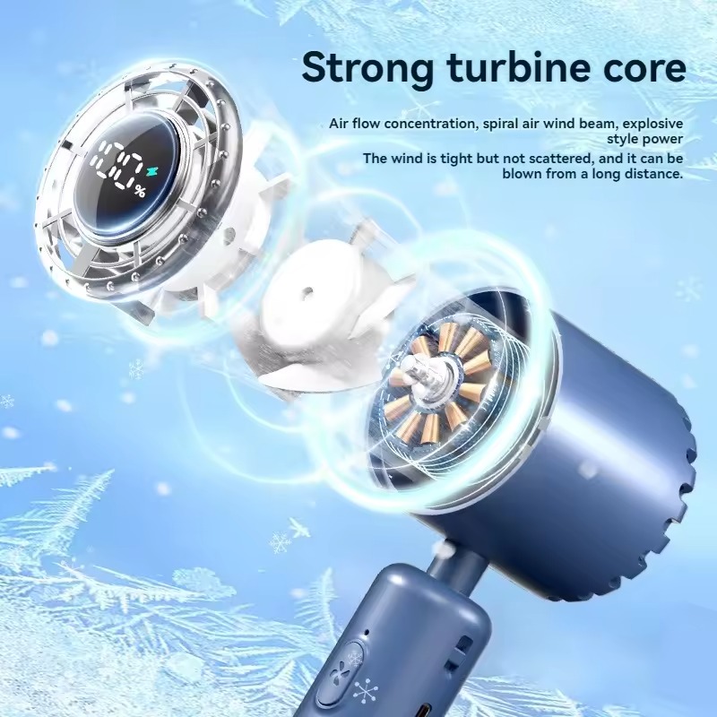 Gambar produk COOLIT Kipas Angin Portable Mini 5 Speed Cooling with LED 3000 mAh - P-107