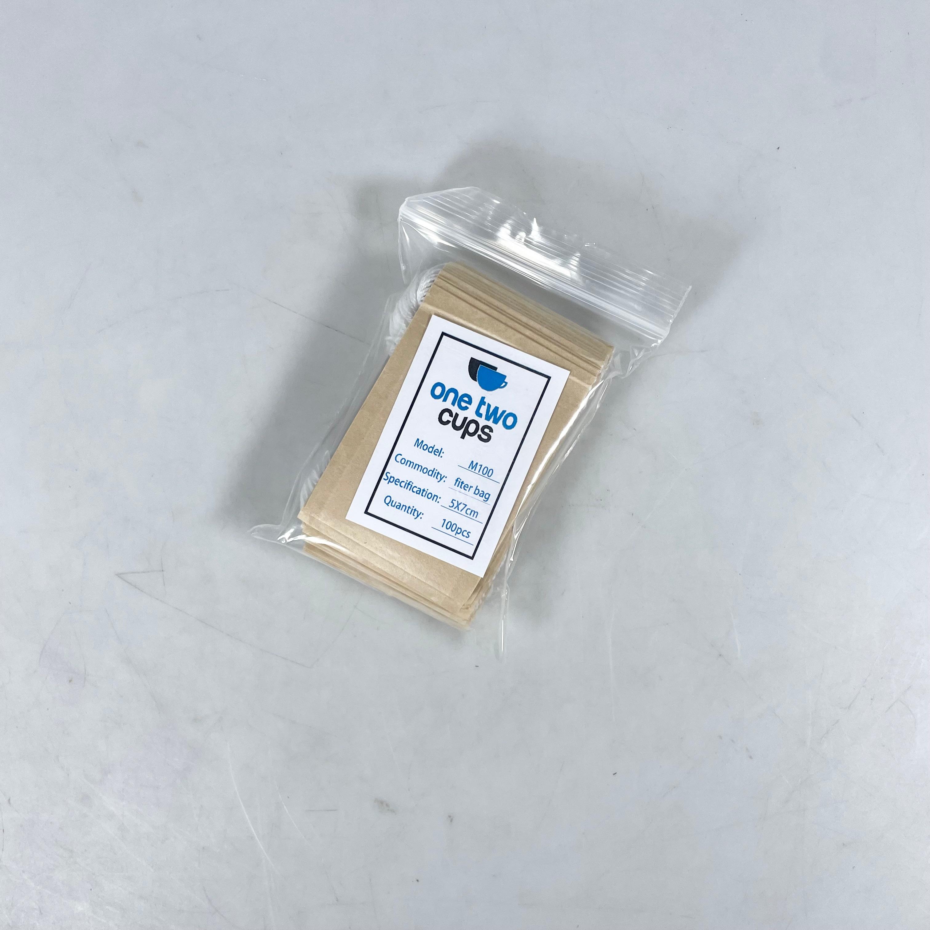 Gambar produk One Two Cups Kantong Teh Celup Kertas Disposable Tea Bag 100 PCS 5x7cm - M100