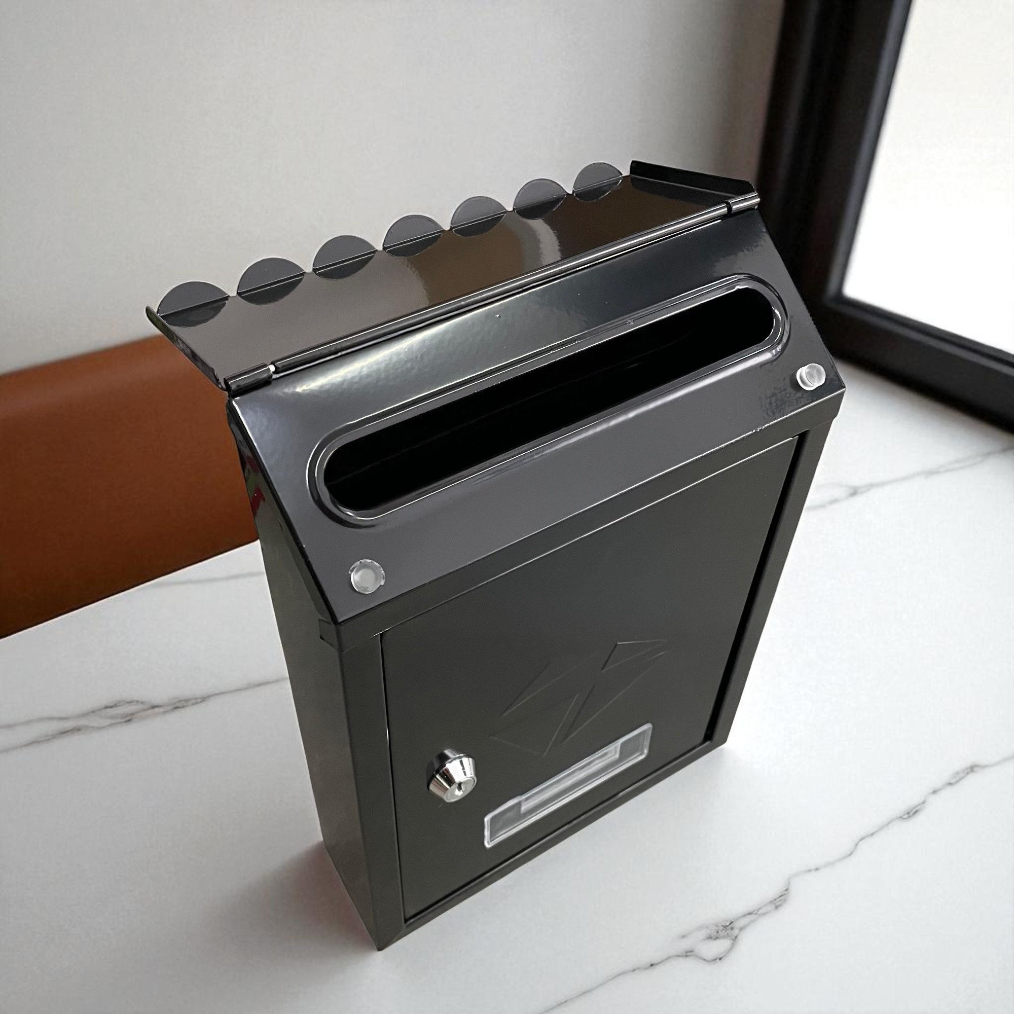 Gambar produk JUNLANG Kotak Surat Pos Metal Mailbox Wall Mounted 21.3x7.2x29.8cm - CT-30