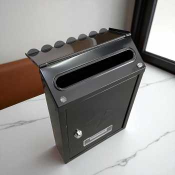 Gambar produk JUNLANG Kotak Surat Pos Metal Mailbox Wall Mounted 21.3x7.2x29.8cm - CT-30